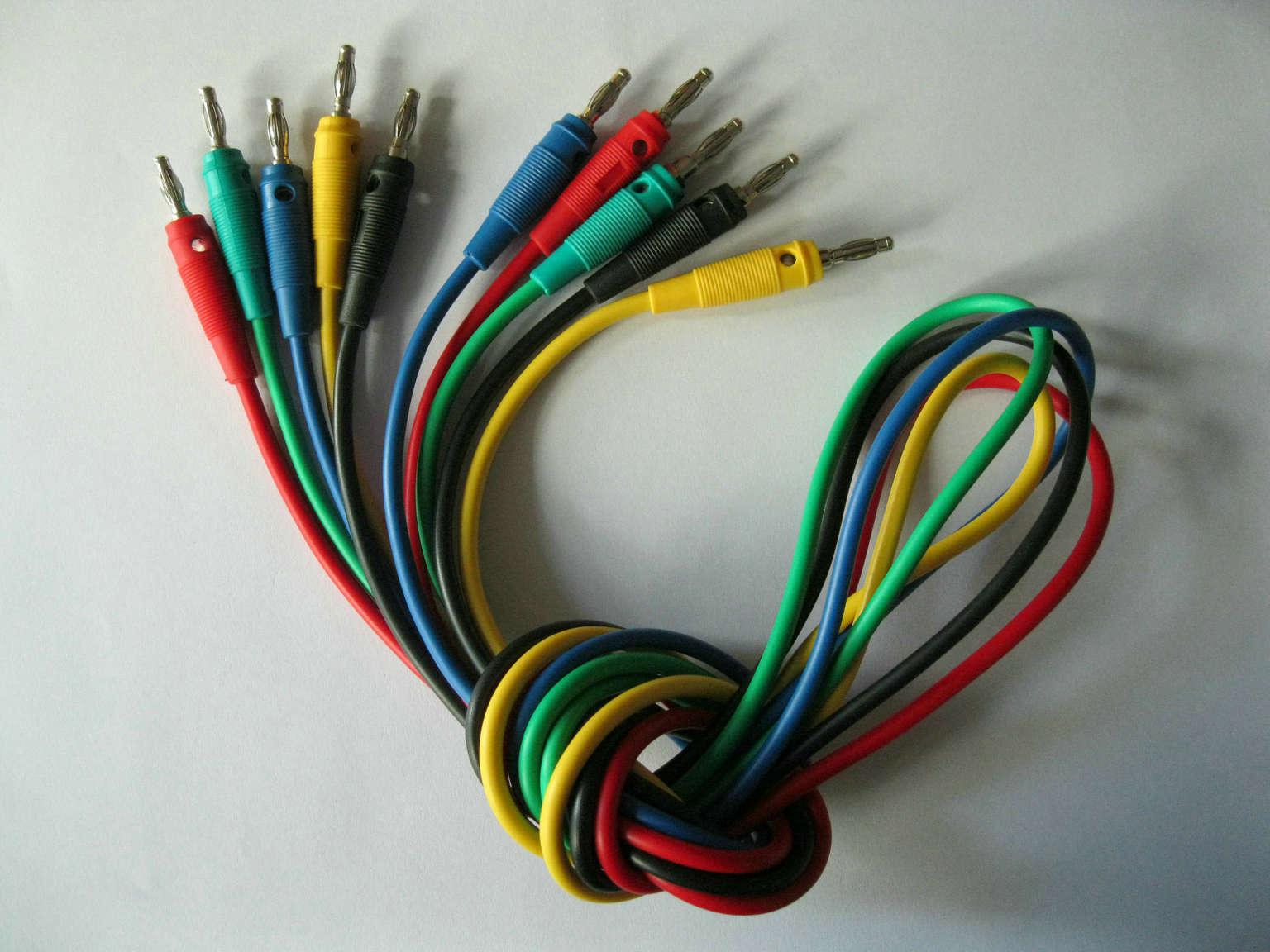 1 Set(5pcs) 5 Color Banana plug of banana plug B type silicon lead test cable high voltage