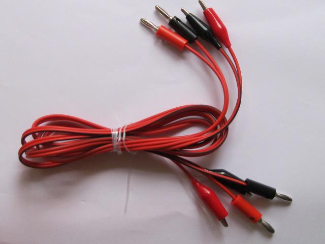 Test Lead Alligator Clip to Banana Plug 100cm R&B 50 set Hot Sale