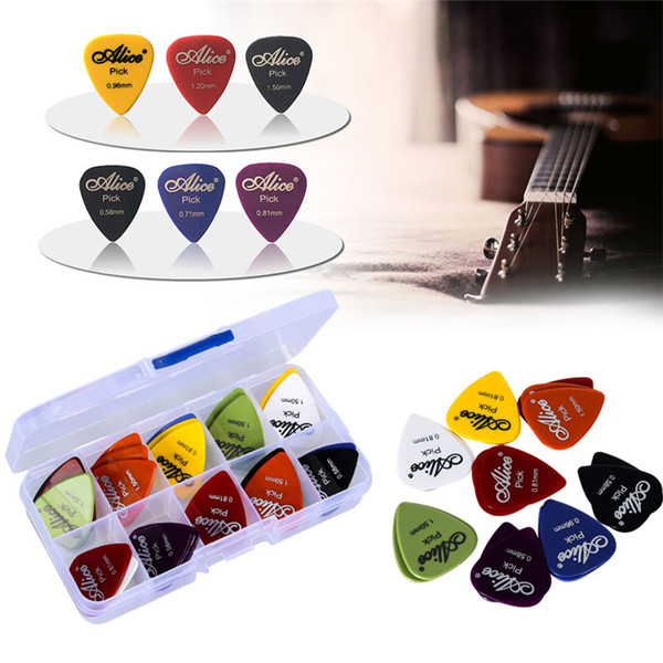 50pcs guitar picks 1 box case Alice acoustic electric guitar accessories musical instrument thickness 0.58-1.5 New Design Y14