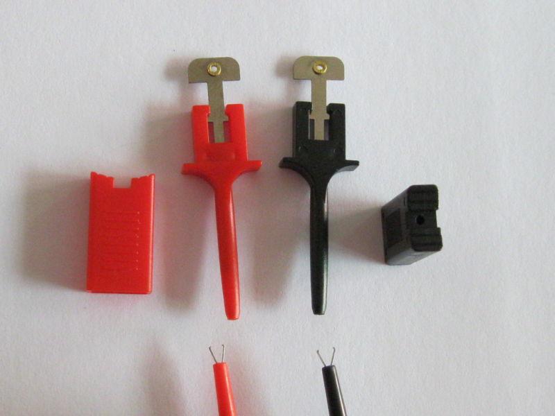 Flat Small Test Clip for Multimeter 2 color red black Brand New 50 pcs per Lot