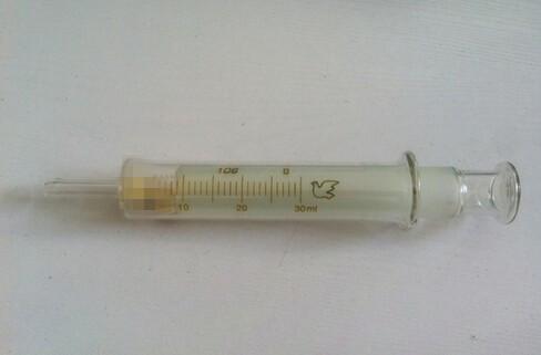 30ML Glass syringe injector sampler with ink Large-diameter glass syringes Lab Glassware Sampler