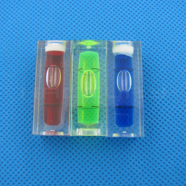 (50 Pieces/Lot) 15*15*40mm Square Level Bubble Spirit Level bubble level Green Blue Red Color