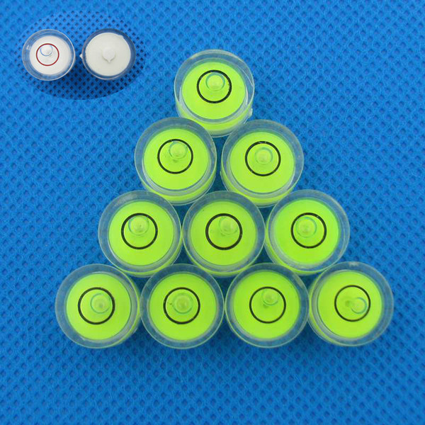 (50 pieces/Lot) 14*8mm Bullseye Circule Universal Level Bubble Green or White Color