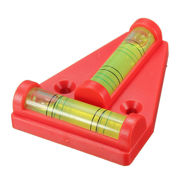 2 Way T type Bubble Spirit Level Triangular measurement instrument Plastic Mini bubble level indicator Accessories