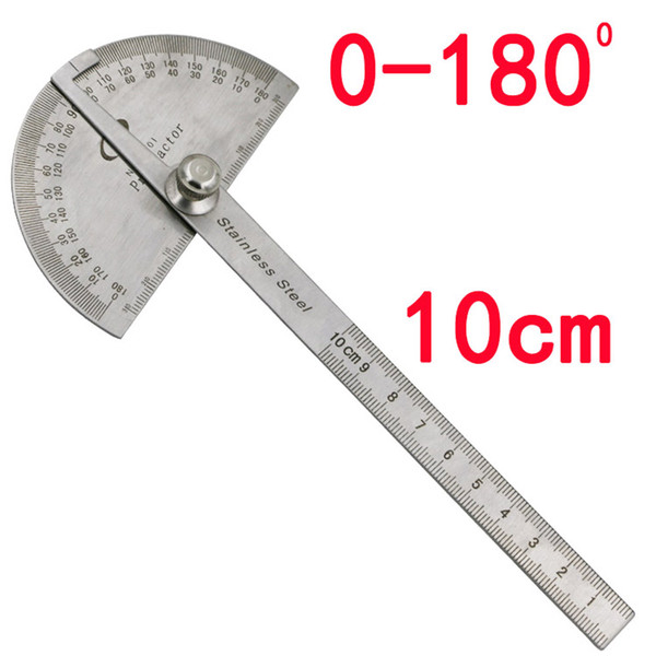 Stainless Steel Protractor Round Head Rotary Goniometer Angle Ruler Professional Measuring Tool