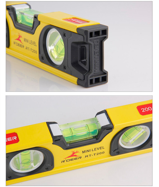 Freeshipping 200mm Bubble Level Spirit Level Ruler Mini Protractor Horizon Vertical Level Measuring Instruments Construction Tools