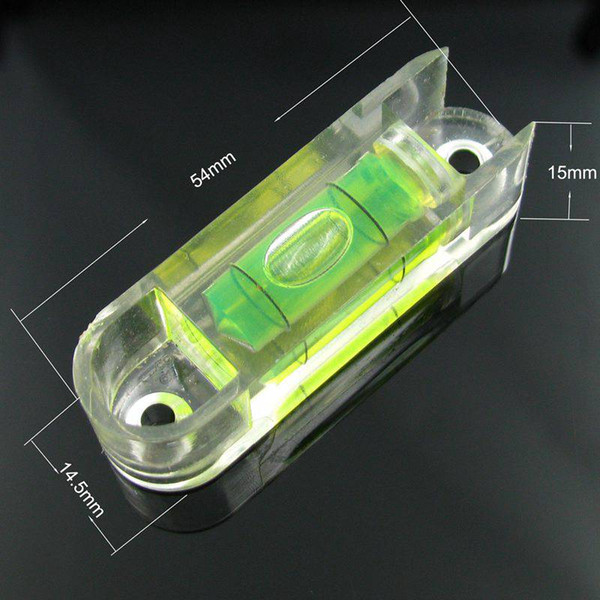 (50 pieces/lot) HACCURY Plastic Water level Indicator Mini bubble level spirit level vial with Mounting hole