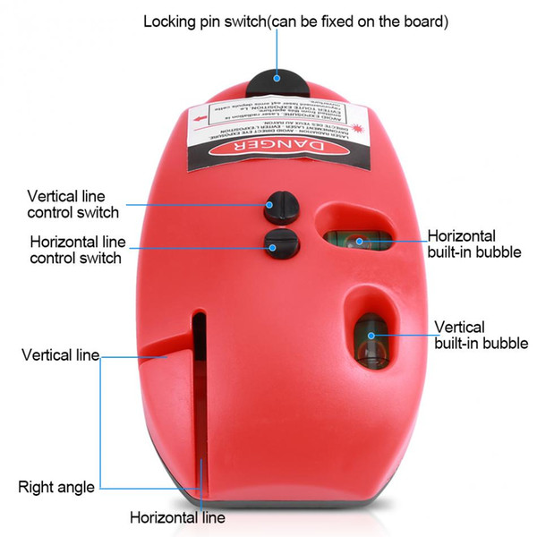 multi functional laser level Horizon Vertical line level tool spirit level mouse type Right Angle 2 Red Lines