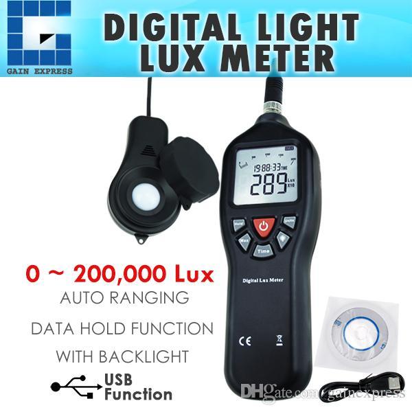 LUX-29 Digital Light Lux Meter with Data Logging Measurement Range 0 to 200,000 Lux Auto Ranging Instrument