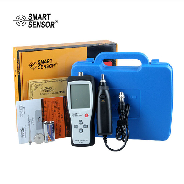 Freeshipping With Carry Box Digital vibration meter 10HZ~1KHZ 0.1~199.9m/s Precision AS63B Vibration measurer Tester Gauge Analyzer