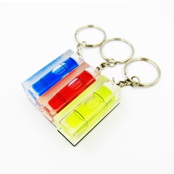 (50 Pieces/Lot)HACCURY Magnetic Level Bubble Vials key chain Level Measuring Instrument Three Colors