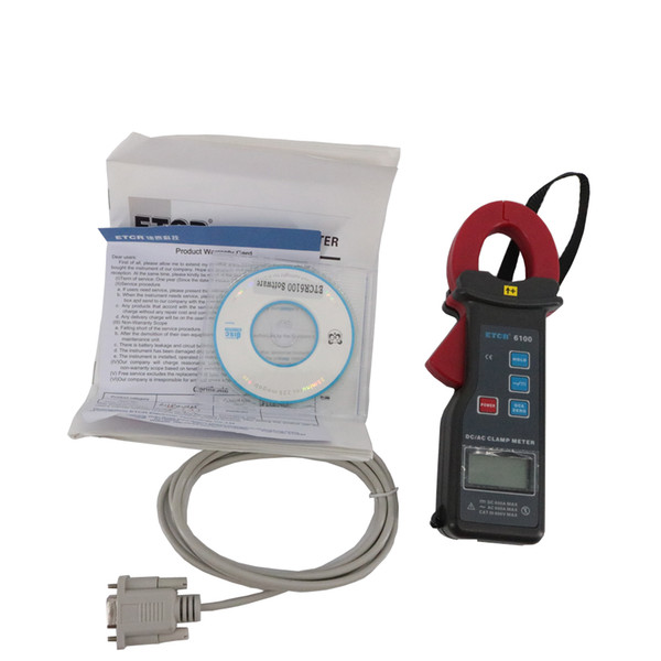 ETCR6100 AC/DC Clamp Meter Process Type Clamp CT, noncontact mode Frequency 50Hz, 60Hz Automatic identification