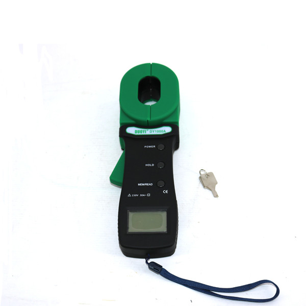 Digital Clamp-on Ground Resistance Tester Meter DY1000A Ground Resistance Measurements From 0.01Ohm to 1000Ohm