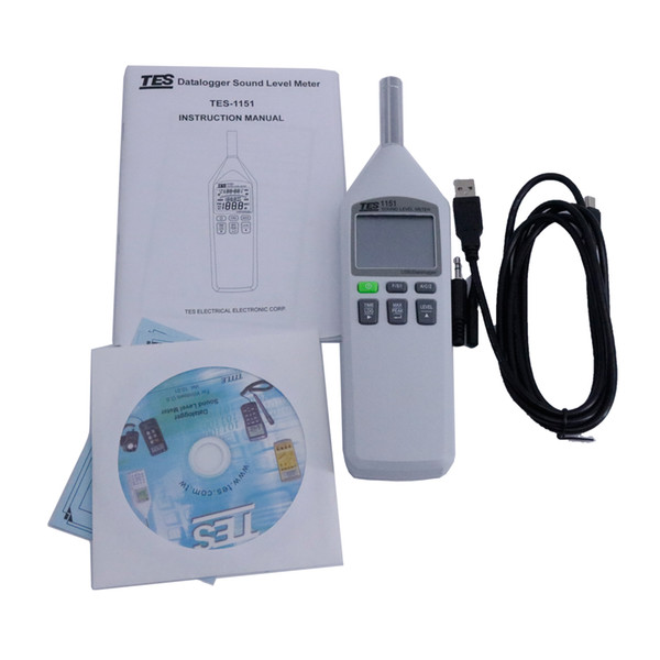 TES-1151 Sound Level Meter TES1351 30 to 130 dB DC/AC Noise Level Tester 0.1dB resolution