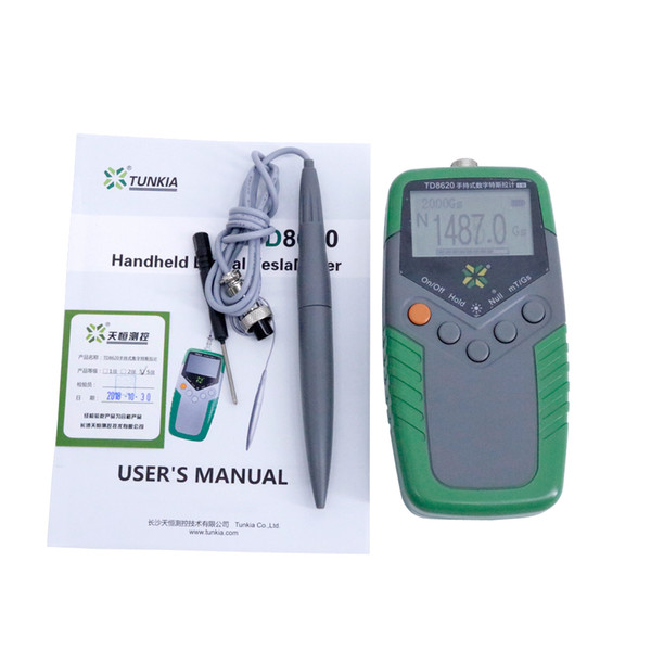 1 Accuracy TD8620 Hand-Held Digital Tesla Meter Permanent Magnet Gauss Meter automatic measurement range