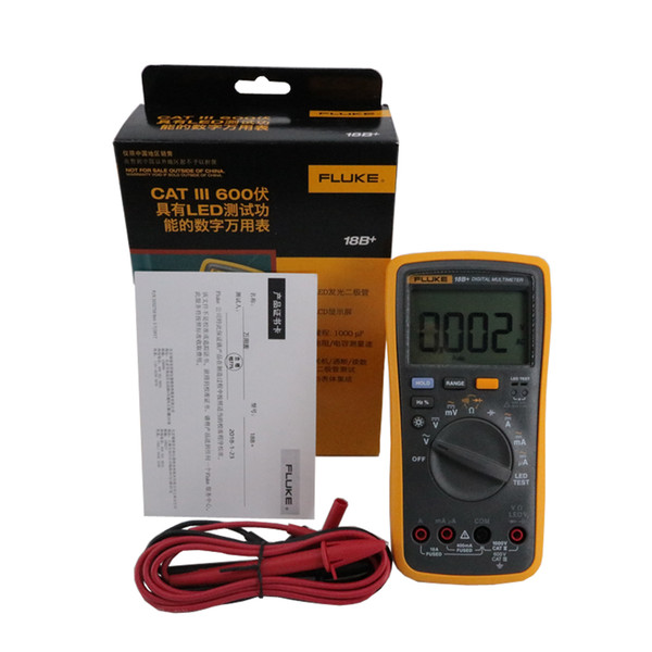 Fluke 18B+ AC/DC Voltage Current Digital Multimeter Display 4000counts