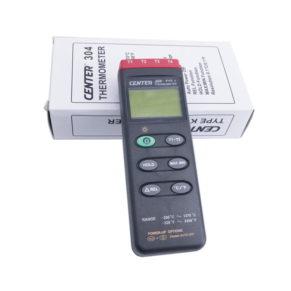 CENTER-304 Digital Thermometer Four Channel Input Resolution 0.1degC 0.1degF