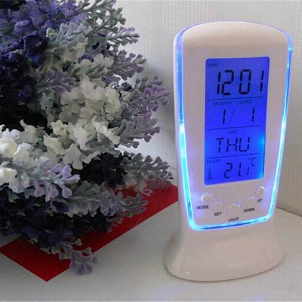 LED Digital Clock LCD Desk Music Alarm Tower Clock+Calendar+Thermometer Digital Thermometer LCD Alarm Clock Calendar Weather Station Clocks