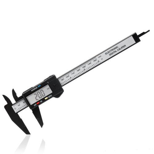 Black 150mm Electronic Digital Vernier Caliper LCD Gauge Micrometer Ruler Tool 0-6Inch