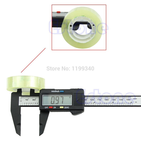 A25 hot-selling 150mm 6inch LCD Digital Electronic Carbon Fiber Vernier Caliper Gauge Micrometer free shipping T0009-1