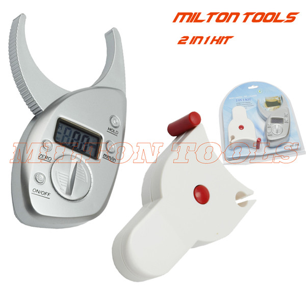 Digital body fat caliper and body measure tape 2in 1 Kit Digital fat analyzer + Tape Measure Pack Skin Muscle Tester