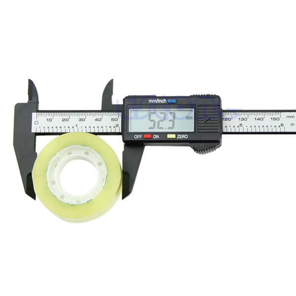 New 150mm 6inch LCD Digital Electronic Carbon Fiber Vernier Caliper Gauge Micrometer Free Shipping