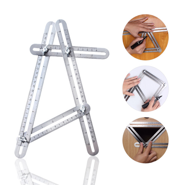 Multi Angle Measuring Ruler Premium Stainless Steel Angle-izer Template Tool Professional Layout Tool Measurement For Handymen Builders