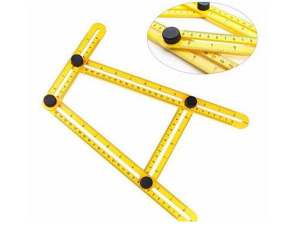 1000Pcs Multi-Angle Measuring Ruler Angle Izer Tools Four Folding Plastic Ruler Measuring Instrument Great Template for All Surfaces