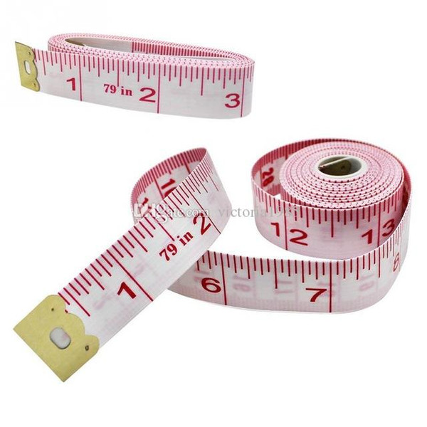 New Portable 79inch/200cm Body Measuring Ruler Sewing Cloth Tailor Tape Measure Soft Flat Double-sided Soft Tape Measure Ruler