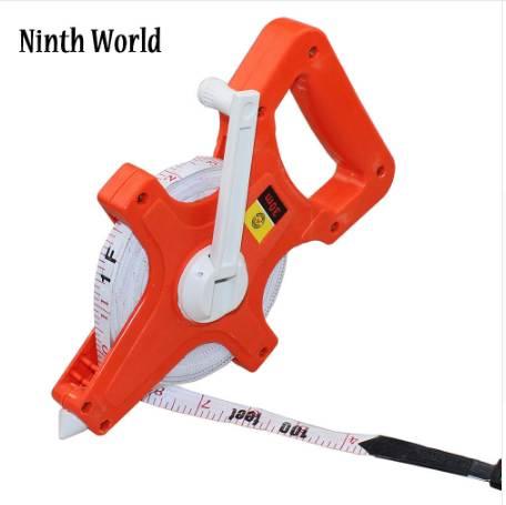 1PC 30M/100Ft 50M/165Ft 100M/330Ft Meter Open Reel Fiberglass Tape Measure inch metric scale impact resistant ABS Measure Tools