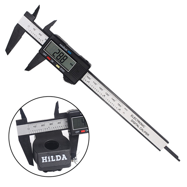 Digital Caliper 150mm 6 inch LCD Digital Electronic Carbon Fiber Vernier Caliper Gauge Micrometer Measuring Tool