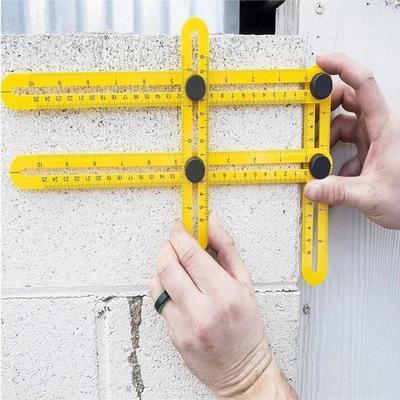 Four-Sided Ruler Measuring Instrument Template Multi-functional Plastic Angle Ruler Gauging Accurate Measurement Tool For Handmen DH0440