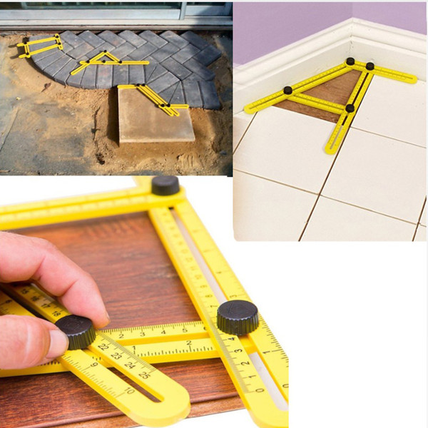 Angle-izer Angle Measure Multi-Angle Ruler Template Tool Measures All Angles Forms Angle-izer for Handymen Builders Craftsmen Repetitive