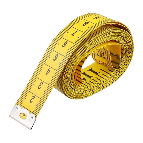 120-Inch 3m Soft Tape Measures for Sewing Tailor Cloth Ruler Sewing Tailor Soft Flat Fabric Measuring Tapes Yellow