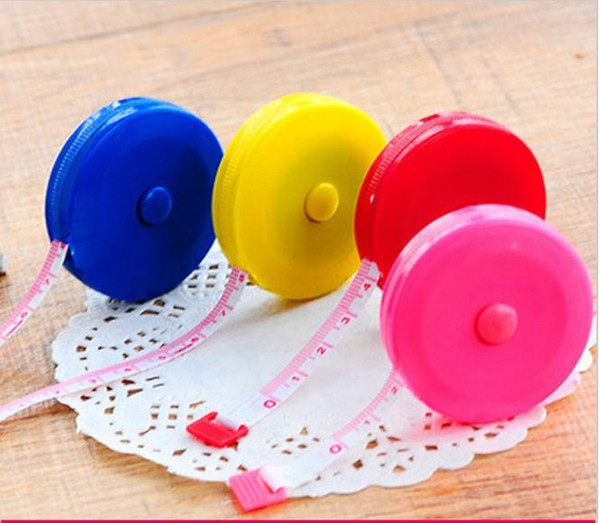 2015 Hot Style Retractable Ruler Tape Measure 60 inch Sewing Cloth Dieting Tailor 150cm Color Randomly