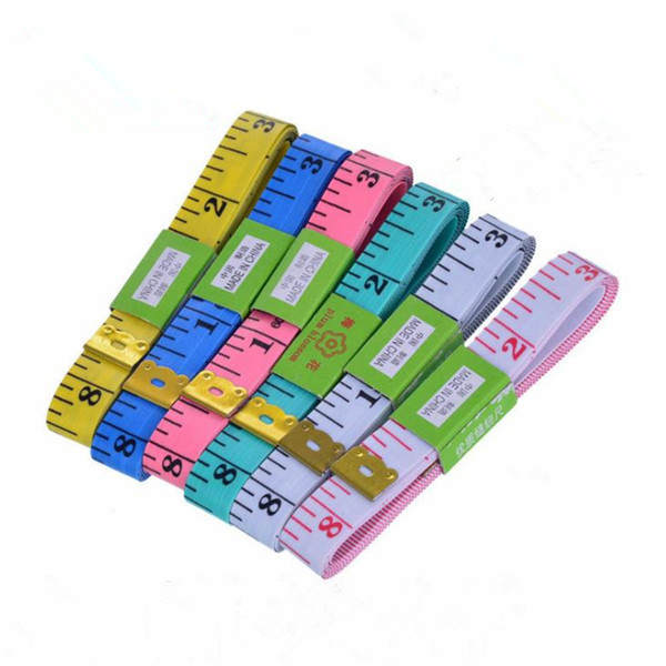 New Designer Portable Colorful Body Measuring Ruler Inch Sewing Tailor Tape Measure Soft Tool 1.5M Sewing Measuring Tape Christmas Gift