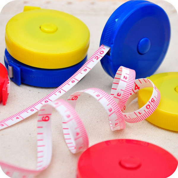 1.5M 60inch Mini Retractable Tape Ruler Measure Sewing Cloth Dieting Tailor Measuring Gauging Tools Tape Measures Random Color