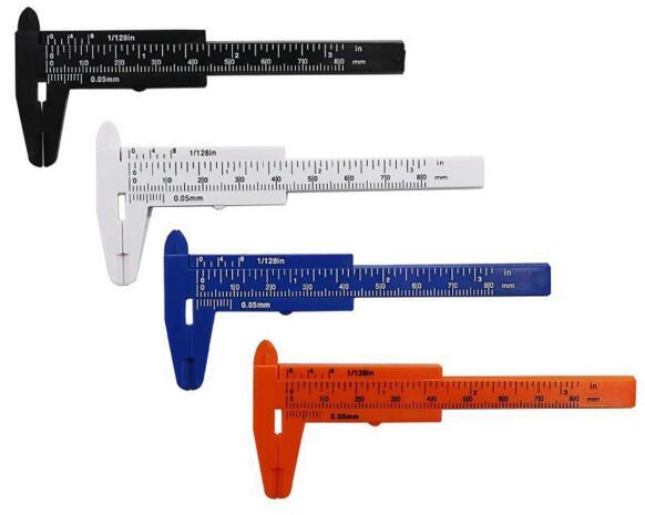 Plastic Measuring Tools Mini Vernier Calipers 1 mm/mini Ruler Micrometer Gauge 80 mm Length Vernier Calipers Measurements for Promotion Gift