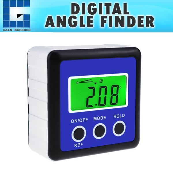 AGF-201 Digital Protractor Angle Gauge Finder Bevel Box Inclinometer Level Meter Magnetic Base Masonry Construction Mini Pocket Size