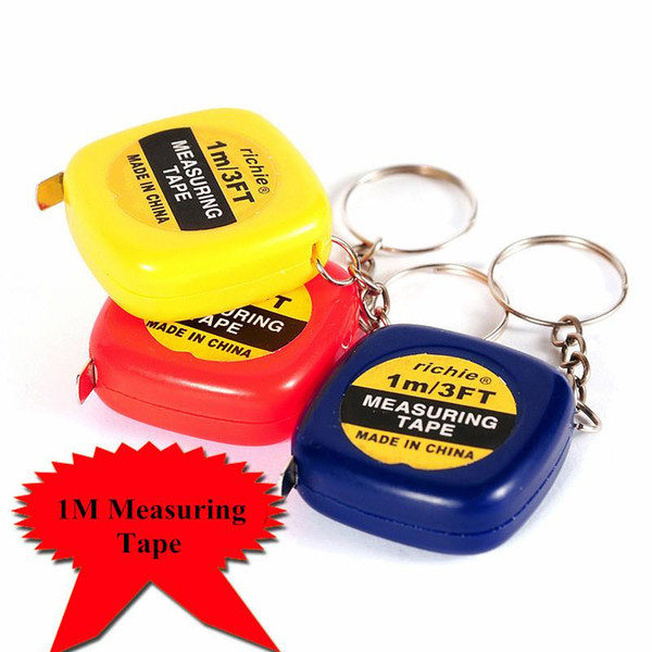 Measure tapes Mini 1M Tape Measure keychain keychains Steel Ruler Portable Pulling Rulers With Key Chain rings Wholesale