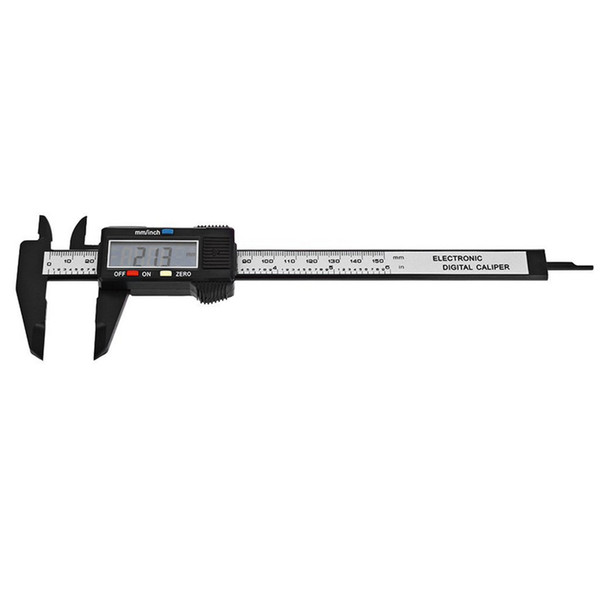 Wholesale 150mm 6 inch LCD Digital Electronic Carbon Fiber Vernier Caliper Gauge Micrometer Measuring Tool Ruler