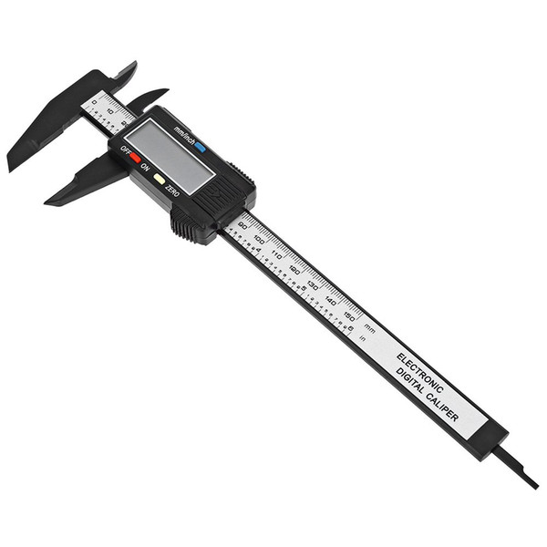 150mm 6inch LCD Digital Electronic Carbon Fiber Vernier Caliper Gauge Micrometer Measuring Tool