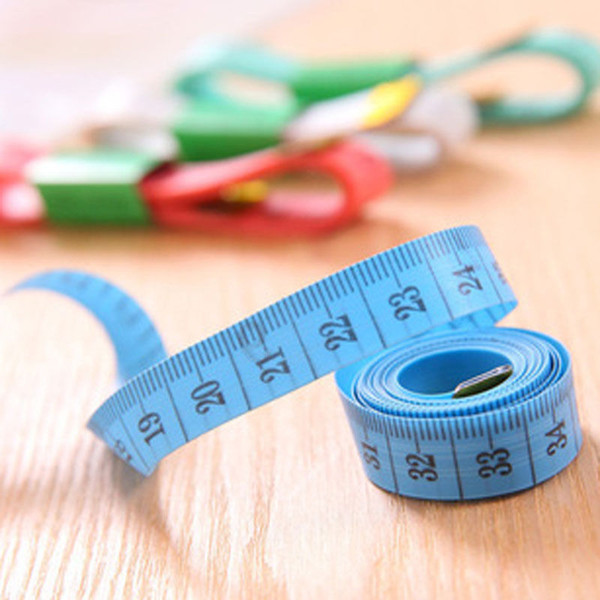 Wholesale-4 X Random Color !!! Body Measuring Ruler Sewing Cloth Tailor Tape Measures Soft Flat 60