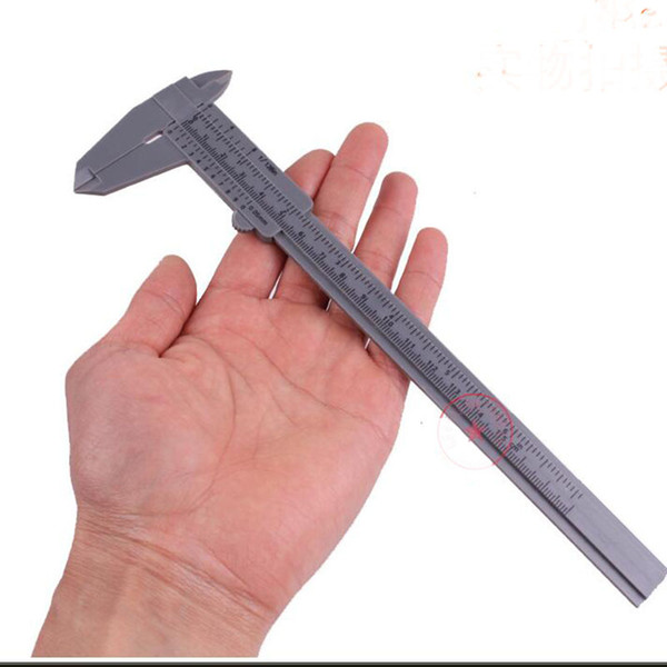 150mm Mini Plastic Sliding Vernier Caliper Gauge Measure Tool Ruler White Gray Random Color Free Shipping Hot Sale