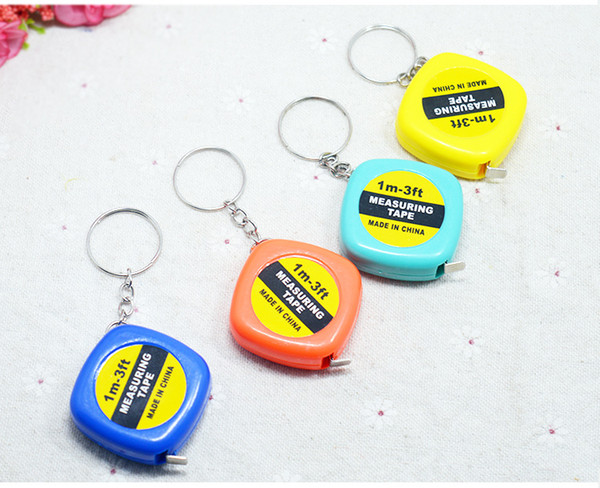 New 200pcs Small tape measure 1 meter portable mini soft tape measure ruler keychain pendant small gifts gift metric inch tape measure