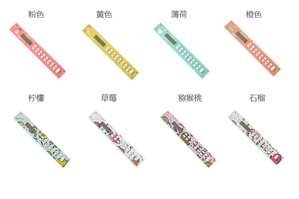 free shipping whiilesale Students Pocket Calculator pocket calculator Korea Stationery cartoon ruler student led Battery Calculator