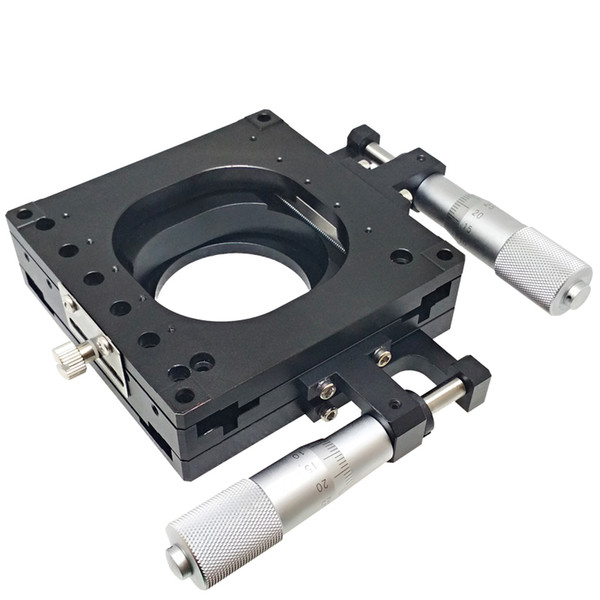 PT-XY125 XY Manual Linear Stage, Manual Displacement Station, Hollow Platform, Optical Sliding Table, +/-12.5mm Travel