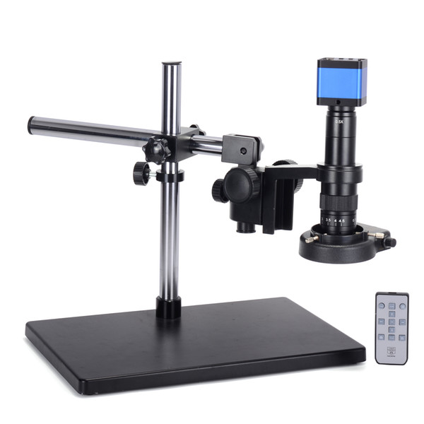 HAYEAR 16MP HDMI Microscope Camera Kit For Industry Lab PCB USB Output TF Card Video Recorder +180X C-mount Lens + Big Stereo Stand +144 LED