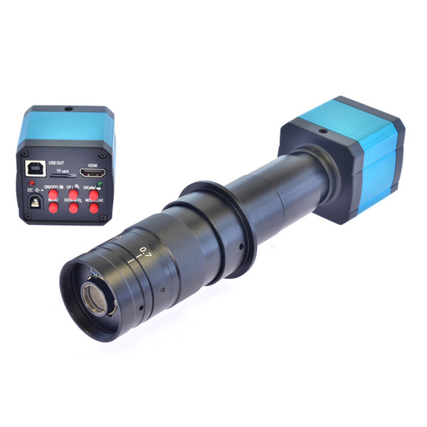 HAYEAR 14MP HD TV HDMI USB Industry Digital C-mount Microscope Camera TF Card + 180x Zoom C-MOUNT Lens