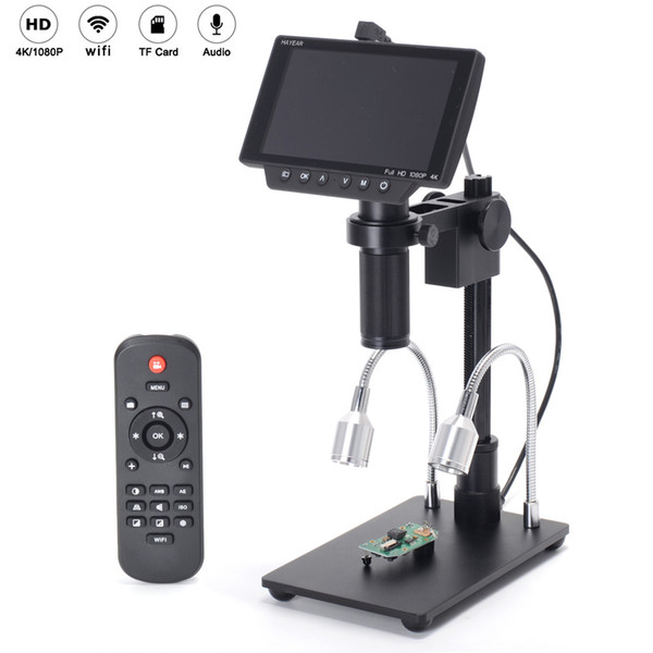 HAYEAR 5.1 inch Screen 16MP 4K 25FPS HDMI USB & WIFI Digital Microscope Camera 300X C-mount Lens with IMX206 SONY Sensor